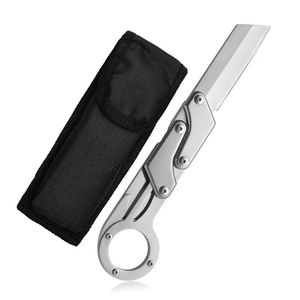 Coltello Pieghevole Compatto in Acciaio Inossidabile Leggero con Lama Affilata, Design Resistente, Impugnatura a Due Mani per Attrezzi da Sopravvivenza all'Aperto - Product Image 1