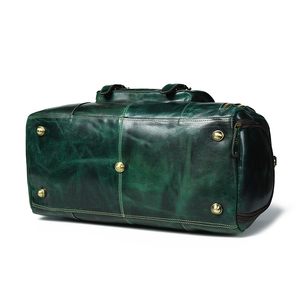 Bolsa de Viaje de Cuero Genuino de Gran Capacidad con Cierre para Viajes al Aire Libre - Product Image 5
