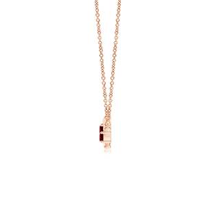 Collier pendentif en or 18 carats avec rubis rouge taille brillant rond serti à griffes 0,3 carats, motif branche d'arbre, certifié IGI, inspiré de la nature - Product Image 2
