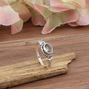 แหวนแต่งงานพลอยซิทรินธรรมชาติขายส่ง เงินแท้ 925 ทำด้วยมือ พลอยสีเหลือง หินประจำเดือนพฤศจิกายน สำหรับผู้หญิง - Product Image 5