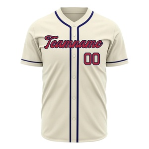 Camiseta de Béisbol en Oferta, 100% Poliéster, Secado Rápido, Transpirable, con Botones, Impresión Personalizada, Bordado, Ropa de Equipo, Venta al Por Mayor de Fábrica - Product Image 3