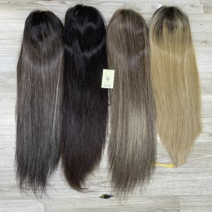 Pelucas de Cabello Humano Vietnamita con Frente de Encaje Suizo Recto 5x5 HD, Personalizadas, Cutículas Completas Alineadas, Nudos Decolorados - Product Image 6