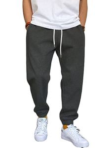 Men's Cotton-Polyester Blend Embroidered <b>Trousers</b> with Elastic Waist Breathable & Quick Dry Lightweight <b>Vintage</b> Design for Work - Product Image 2