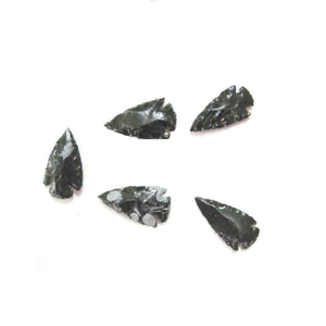 Puntas de flecha de obsidiana natural con forma de copo de nieve, puntas de flecha de jaspe elegante curativas, gemas de cristal para mayoristas - Product Image 2