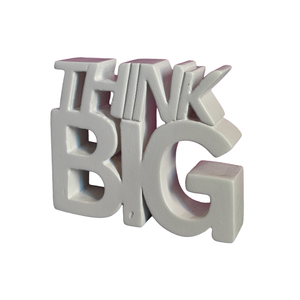 Think Big White Paint Motivational Aesthetic Table Decorative Item Perfect for Home Study <b>Desk</b> or Office Table Decor Room Decor - Product Image 4