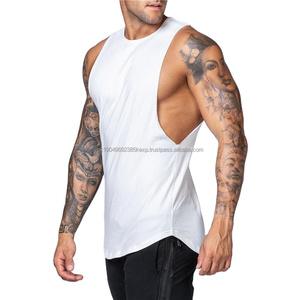 Débardeurs de sport pour hommes avec logo personnalisé, respirants, à coupe ajustée, avec découpe pour la course à pied, taille plus, stringer personnalisé - Product Image 1