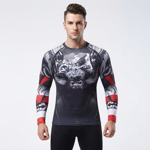 Top Quality <b>Compression</b> <b>Shirts</b> Custom Breathable Anti-Bacterial Eco-Friendly Spandex/Polyester Front Quick Dry Sweat Running - Product Image 4
