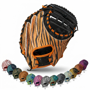 Youth/Adult Professional <b>Baseball</b> Catcher's Mitt Custom Printed Leather Training Glove for Fastball Practice & Game Use Gloves - Product Image 1