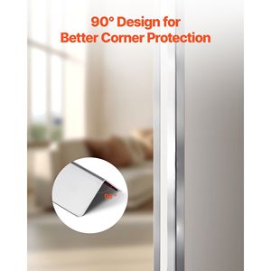 Confezione da 10 Protezioni Angolari in Acciaio Inox 304, 2 x 2 x 48 Pollici, Protezioni per Bordi a 90 Gradi, Finiture Metalliche per Angoli di Pareti - Product Image 4