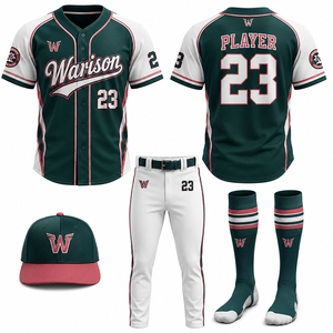 Warison Industries Unisex Softball Uniform Set Customized Sublimation Polyester Made Plus Size Baseball Uniform Kit - Product Image 4
