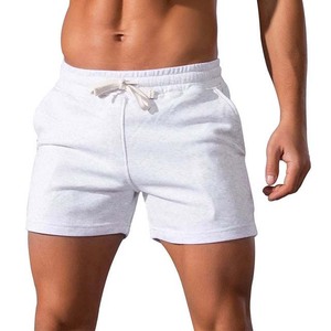 Pantalones Cortos Deportivos para Hombre, Color Gris, Cintura Media, Algodón Sólido, con Cordón, Transpirables, para Entrenamiento o Descanso - Product Image 6