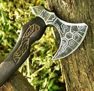 Hacha Vikinga Decorativa de Grado Industrial Forjada a Mano al por Mayor, Cabeza de Hacha Vikinga Hecha a Mano de Grado Industrial, Regalos Artesanales - Product Image 5