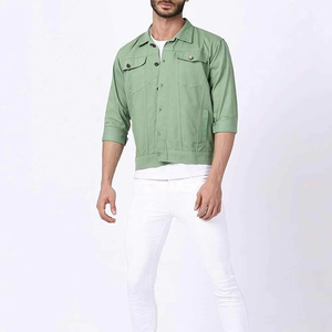 Veste en toile de coton décontractée pour homme, personnalisée, hiver, 100% coton, col mandarin, imperméable, anti-UV - Product Image 2