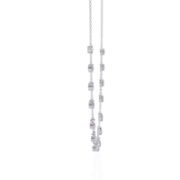 Collier ras du cou de luxe en or blanc 10K 14K 18K plaqué or, avec chaîne délicate à maillons et fermoir en diamant de laboratoire taillé