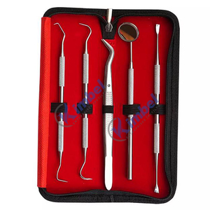 Kit d'instruments d'examen dentaire et d'hygiène buccale professionnels de qualité supérieure, non magnétiques, avec manche creux - Product Image 6