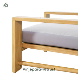 Ensemble de meubles de salon en teck haut de gamme moderne, tissu imperméable pour la maison, l'hôtel, le jardin, le salon, pour une utilisation en extérieur - Product Image 4