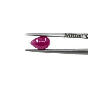 Cabochons de rubis naturels de Bangkok, calibrés, forme poire, 5x8mm, pierres précieuses de rubis naturelles en vrac pour la création de bijoux, prêts à l'emploi - Product Image 2