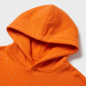 Sweat à capuche pour homme avec strass, prix OEM, 100% coton, qualité supérieure, respirant, logo/couleurs personnalisés, sweat à capuche pour homme avec strass - Product Image 3