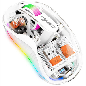 Hxsj Chuột chơi game mini không dây M333 Chuột trong suốt Ba chế độ hút từ tính có thể sạc lại thiết kế thuận tay phải cho máy tính bảng - Product Image 2