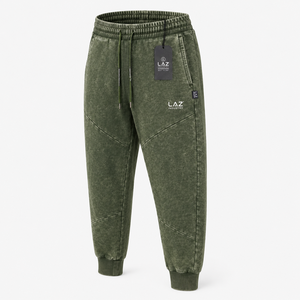 Pantalon de survêtement à séchage rapide, nouvelle mode, qualité supérieure, pour homme, délavé à l'acide, décontracté, taille haute, couleur unie, 100% coton respirant - Product Image 5