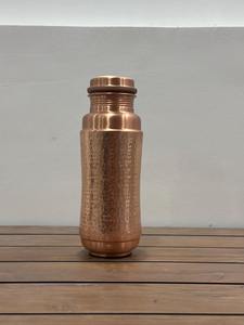 Copper Water <b>Bottle</b> Hammered Finish Portable Travel Drinkware <b>Vintage</b> Style With Lid Portable Travel Drinkware with Copper drink - Product Image 4