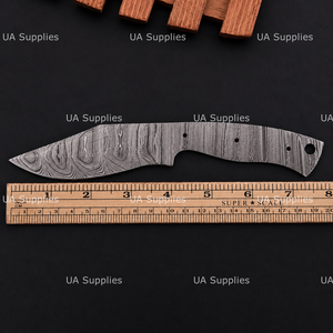 Cuchillo de Hoja Fija de Acero de Damasco Forjado a Mano, Punta Caída, para Caza, DIY, Venta al por Mayor Directa de Fábrica, Mejor Precio - Product Image 3
