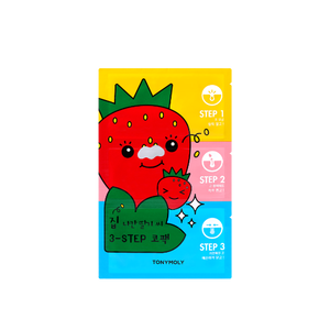 Set per la cura della pelle in 3 fasi con impacco per il naso di semi di fragola per ammorbidire ed esfoliare la pelle - Product Image 1