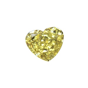 Fancy Intense Yellow Brilliant Heart Cut 2.0 Carat Taille VS2 Clarity GIA Certified 100% Natural Loose Fancy Diamonds From India - Product Image 1