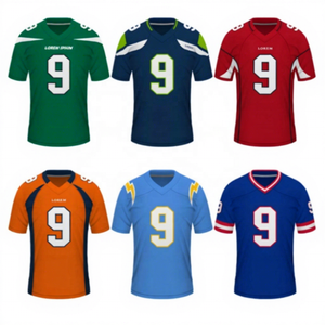 مخصص للمحترفين الأمريكية مواد متينة عالية الجودة مع أكمام قصيرة بالترفيع لفرق كرة القدم - Product Image 1