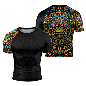 Customized Heat-Transfer Printed 100% Polyester MMA BJJ Rash Guards Short Compression Fit Gym Training Anti-Bacterial Anti-UV - Product Image 1