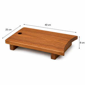 Planche à découper en teck massif, planche de service surélevée, planche de préparation pour la cuisine, idéale pour les cafés, restaurants, hôtels et projets de restauration - Product Image 2
