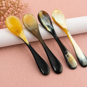 Ensemble de couverts de luxe écologiques faits à la main, élégant, en corne de buffle polie, en corne de vache, comprend tout pour dîner, petit-déjeuner, élégant, amour - Product Image 4