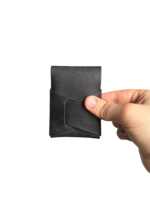 Tarjetero Minimalista de Cuero Genuino sin Costuras, Bloqueo RFID, Portátil, Ligero, Corto, Multifuncional y Personalizable