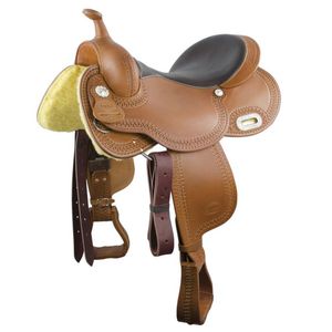 Selle de course artisanale traditionnelle en bois de baril, en cuir de buffle 100% véritable, légère, pour chevaux de style western, idéale pour le rodéo et le ranch. - Product Image 2