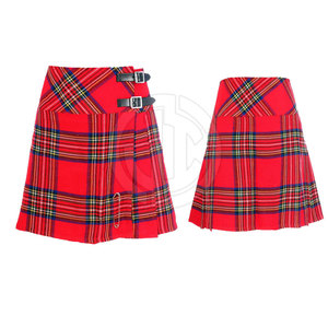 High Quality Solid Breathable Casual Stylish Durable Knee-Length <b>Women's</b> <b>Tartan</b> Kilt <b>Skirts</b> for Fashion - Product Image 6
