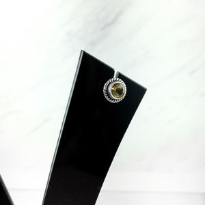 Pendientes redondos con piedras preciosas de citrino natural en plata de ley 925 – Joyería fina hecha a mano para hombres y mujeres - Product Image 5