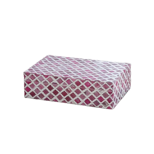 Caja de Joyería Artesanal Ecológica con Incrustaciones de Resina India, Estilo Artístico y Romántico, Modelo FAIZA CRAFT, Diseño con Múltiples Detalles - Product Image 5