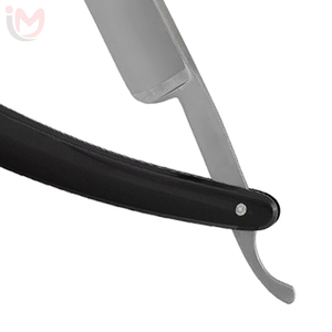 Folding Straight Edge Razor Stainless Steel Blade Black Plastic Handle for Barber Shop <b>Men</b> <b>Bikini</b> Shaving - Product Image 4