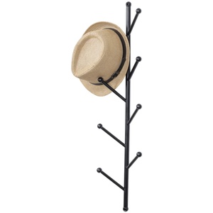 Vertical Wall Mounted Coat Rack Modern Metal Tree Branch Hat <b>Hanger</b> <b>Space</b>-<b>Saving</b> Entryway Organizer with 8 Ball-Tip Hooks for - Product Image 1