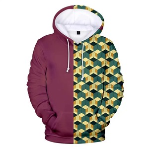 Conjunto de Sudadera con Capucha y Pantalones Deportivos con Estampado Personalizado de Demon Slayer, Ajuste Regular, Felpa de Algodón, Cómodo y Cálido, Ropa Urbana para Otoño - Product Image 3