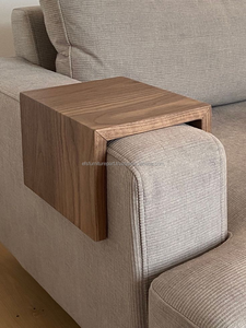 Plateau de canapé en bois massif EFS, finition naturelle, couleur et forme personnalisables, installation facile, accessoires multifonctionnels pour le salon - Product Image 4