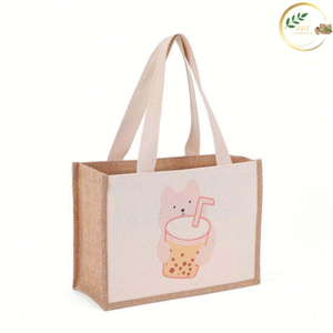 Sac cadeau en jute réutilisable multi-usages pour les courses et les cadeaux d'événements - Product Image 5