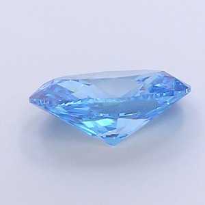 Diamant ovale de 3 carats, cultivé en laboratoire CVD, couleur bleu vif fantaisie, clarté VVS2, polissage excellent, pierre précieuse de luxe premium, pierre brute - Product Image 2
