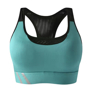 Women's High Support Racerback Sports Bra Removable <b>Pads</b> Front Option Bamboo/Spandex Fabric-Quick Dry Eco-Friendly for Yoga - Product Image 3