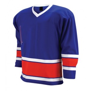 Personaliza tus propias camisetas de hockey con servicio OEM, camisetas de hockey sobre hielo personalizadas, totalmente sublimadas y con bordado en twill para equipos. - Product Image 1