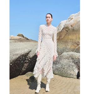 Jupes pour femmes tendance, élégantes, en tricot, avec dentelle LAR, jupes évasées en dentelle ivoire, vêtements pour femmes, jupes à volants, WhiteAnt - Product Image 5