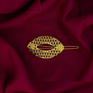 Épingle à cheveux de luxe en alliage plaqué or pour femmes, mariage, fête, épingle à cheveux fantaisie, mode féminine arabe - Product Image 1