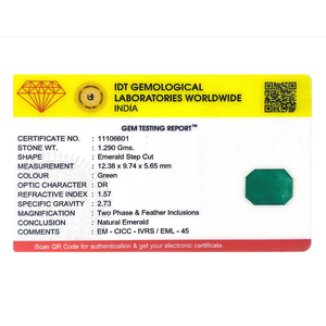 Natural Zambian Emerald 6.45 Carat Loose Gemstone for Fine Jewelry - Product Image 4