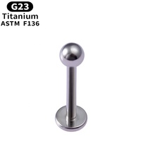 Labret en Titane G23 à Vis Externe pour Lèvre, Cartilage et Piercing Corporel