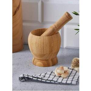 Handmade Acacia Wood Mortar Pestle Set Wooden <b>Herb</b> & Spice <b>Grinder</b> Crusher for Home Kitchen Use - Product Image 4
